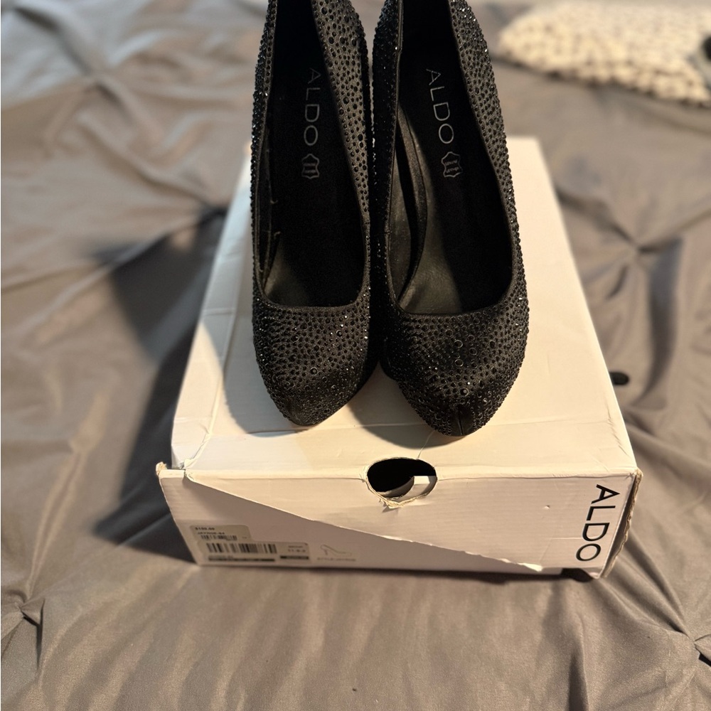 ALDO Black Sparkle Heels